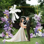 Square Wedding Arch Backdrop Stand Gold Metal Arch 7.2FT x 7.2FT, alternate view 2