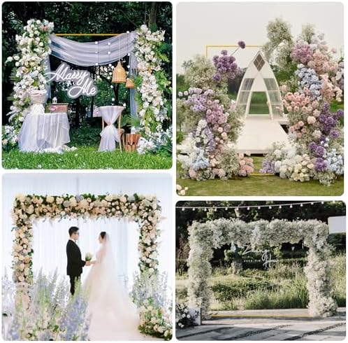 Square Wedding Arch Backdrop Stand Gold Metal Arch 7.2FT x 7.2FT, alternate view 4