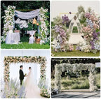 Square Wedding Arch Backdrop Stand Gold Metal Arch 7.2FT x 7.2FT, alternate view 4