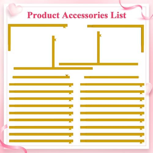 Square Wedding Arch Backdrop Stand Gold Metal Arch 7.2FT x 7.2FT, alternate view 5