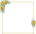 Square Wedding Arch Backdrop Stand Gold Metal Arch 8FT x 8FT in Gold