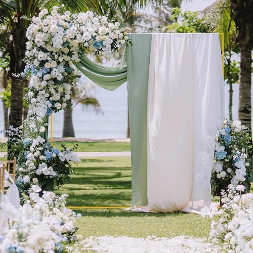Square Wedding Arch Backdrop Stand Gold Metal Arch 8FT x 8FT in Gold, alternate view 3