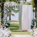 Square Wedding Arch Backdrop Stand White Metal Arch 8FT x 8FT, alternate view 2