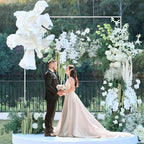 Square Wedding Arch Backdrop Stand White Metal Arch 8FT x 8FT, alternate view 7