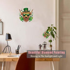 St. Patrick's Day Cow Diamond Painting Double-Sided Hanging Ornament Set, DIY Irregular Shaped Rhinestone Window, alternate
