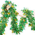 St Patricks Day Garland Decor,50Ft Glitter Tinsel Irish Shamrock Garland Decorations for Tree Mantle Bedroom