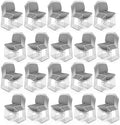 Stackable Chairs Set of 100, Stacking Office Chairs with Metal Sled Base, Ergonomic Plastic Padded Seat & Back