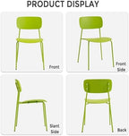 Stackable Chairs Set of 4, Metal Waiting Room Chairs with Plastic Seat, Capacity 300lbs, Stacking Chairs for, alternate view