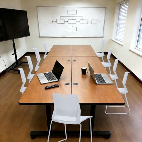Stackable Chairs Set of 8 for Break Waiting Room Conference Church, White in White, alternate view 2