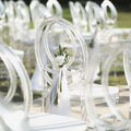 Stackable Clear Acrylic Phoenix Chiavari Ghost Chair, Transparent Resin Armless Oval Back Chair