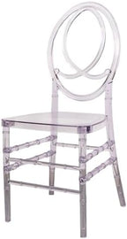 Stackable Clear Acrylic Phoenix Chiavari Ghost Chair, Transparent Resin Armless Oval Back Chair, alternate view 6