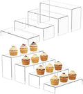 Stackable Clear Display Risers, 8 Pcs Acrylic Cupcake Stands for Party-Farmhouse Food Display for Buffet, Vendor