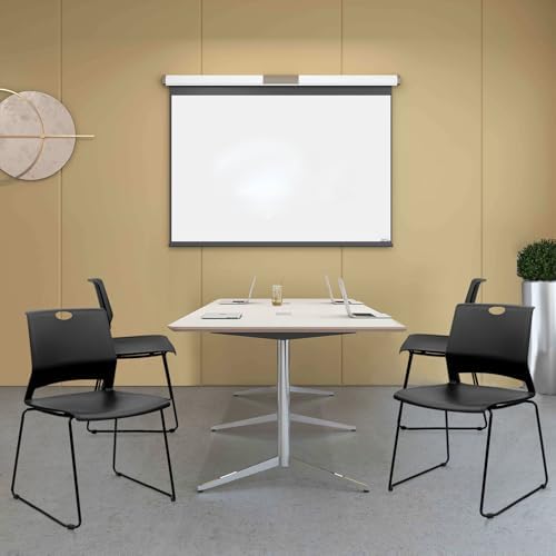 Stackable Guest Reception Chairs, Stacking Office Chair with Ergonomic Lumbar Support & Metal Legs, Plastic Desk, alternate