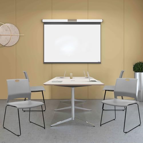 Stackable Guest Reception Chairs, Stacking Office Chair with Ergonomic Lumbar Support & Metal Legs, Plastic Desk, alternate