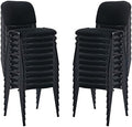 Stackable Mesh Office Chairs, Reception Waiting Room Chairs with Padded Seat & Back, Armless No Wheels
