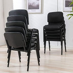 Stackable Office Guest Chairs, Reception Waiting Room Chairs with Padded Seat & Back, Armless No Wheels, alternate view 5