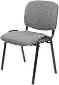 Stackable Waiting Room Chairs, Cloth Fabric Guest Reception Chair with Upholstered Thickene Seat and Back