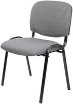 Stackable Waiting Room Chairs, Cloth Fabric Guest Reception Chair with Upholstered Thickene Seat and Back