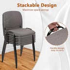 Stackable Waiting Room Chairs, Cloth Fabric Guest Reception Chair with Upholstered Thickene Seat and Back, alternate view 4