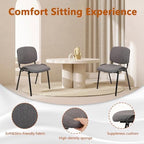 Stackable Waiting Room Chairs, Cloth Fabric Guest Reception Chair with Upholstered Thickene Seat and Back, alternate view 6