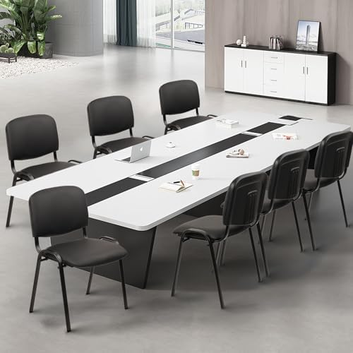 Stackable Waiting Room Chairs, PU Leather Guest Reception Chair with Upholstered Thickene Seat and Back Support, alternate