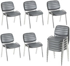 Stackable Waiting Room Chairs Set of 10, Stacking Dining Chairs for Kitchen, Leather Conference Room Chairs