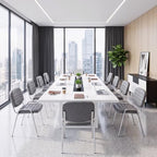 Stackable Waiting Room Chairs Set of 10, Stacking Dining Chairs for Kitchen, Leather Conference Room Chairs, alternate view 2