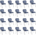 Stackable Waiting Room Chairs Set of 20, Stacking Dining Chairs for Kitchen, Leather Conference Room Chairs