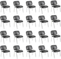 Stackable Waiting Room Chairs Set of 20, Stacking Dining Chairs for Kitchen, Leather Conference Room Chairs