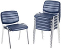 Stackable Waiting Room Chairs Set of 6, Stacking Dining Chairs for Kitchen, Leather Conference Room Chairs