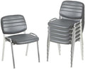 Stackable Waiting Room Chairs Set of 6, Stacking Dining Chairs for Kitchen, Leather Conference Room Chairs