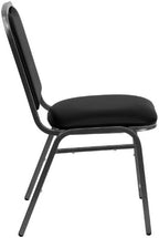 Stacking Banquet Chair in Black Vinyl - Silver Vein Frame, alternate view 6