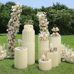 Stacking-Block Design Cake Stands for Party, Customizable Height, Sturdy Cardboard Column with Clearance Acrylic, alternate