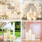 Stacking-Block Design Cake Stands for Party, Customizable Height, Sturdy Cardboard Column with Clearance Acrylic, alternate