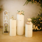 Stacking-Block Design Cake Stands for Party, Customizable Height, Sturdy Cardboard Column with Clearance Acrylic, alternate