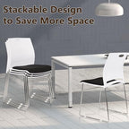 Stacking Home Office Guest Chair, Reception Stackable Chairs with Metal Sled Base, Conference Lobby Waiting, alternate view 5