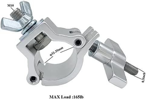 Stage Light O-Clamp 1.25in Pipe 165lbs 2 Pack, alternate view 3
