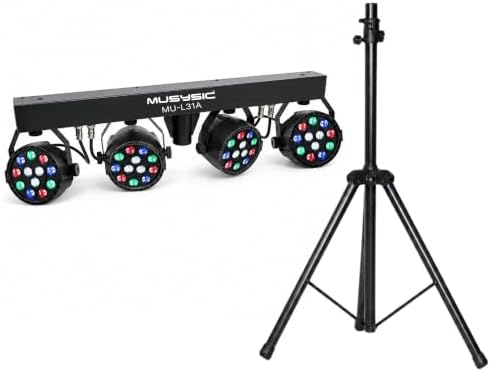 Stage Lights, RGBW Party Lights, DMX LED PAR DJ Lights with Stand