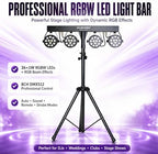 Stage Lights, RGBW Party Lights, DMX LED PAR DJ Lights with Stand, alternate view 2