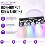 Stage Lights, RGBW Party Lights, DMX LED PAR DJ Lights with Stand, alternate view 3