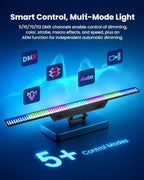 Stage Strobe Light Bar 4 Packs,120W LED DMX Wash Lighing for Party in RGBW, alternate view 4