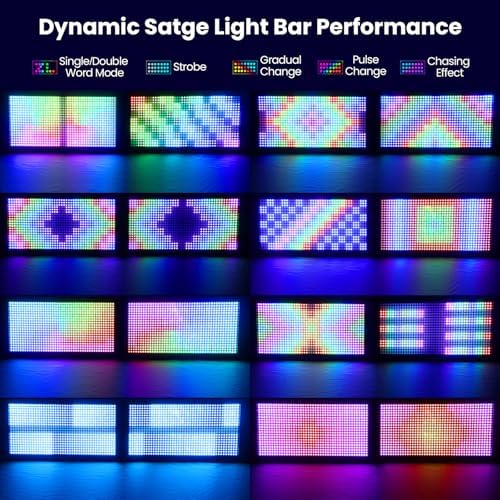 Stage Strobe Light Bar, 945 * 0.5W RGB LED Stage Light Bar with 7x15 Pixel Control Zones,30Hz Strobe Speed, alternate view 2