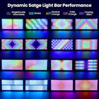 Stage Strobe Light Bar, 945 * 0.5W RGB LED Stage Light Bar with 7x15 Pixel Control Zones,30Hz Strobe Speed, alternate view 2