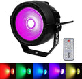 Stage Wash Light, Super Bright Mini COB Par Can Lights with DMX and Remote Control, Smooth RGB Color Mixing DJ