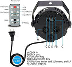 Stage Wash Light, Super Bright Mini COB Par Can Lights with DMX and Remote Control, Smooth RGB Color Mixing DJ, alternate