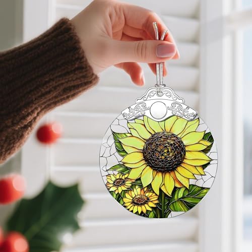 Stained Glass Ornament, Christmas Ornaments, Christmas Decorations for Tree, Holiday Ornament, Gifts for Flower, alternate