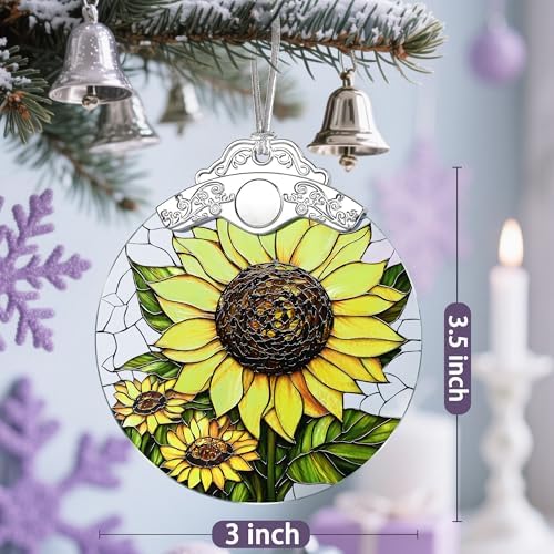 Stained Glass Ornament, Christmas Ornaments, Christmas Decorations for Tree, Holiday Ornament, Gifts for Flower, alternate
