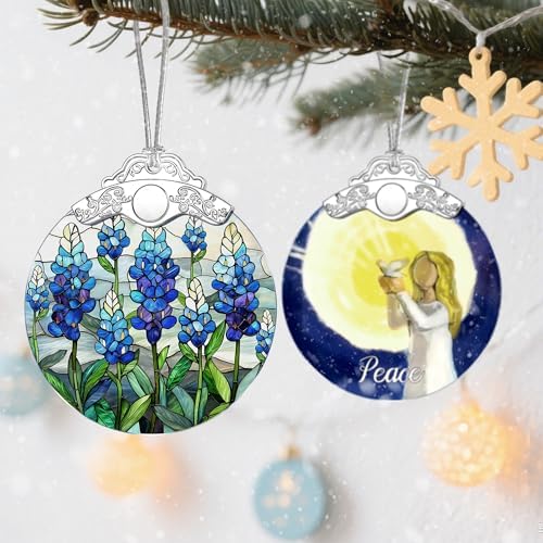 Stained Glass Ornament, Christmas Ornaments, Christmas Decorations for Tree, Holiday Ornament, Gifts for Flower, alternate
