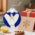 Stained Glass Ornament, Love Angel Christmas Ornaments, Christmas Decorations for Tree, Holiday Ornament, alternate view 6