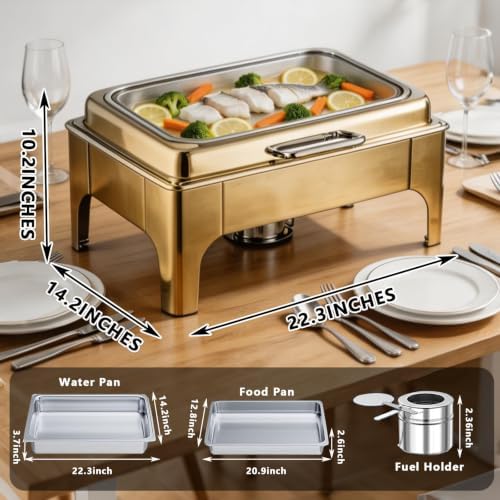 Stainless Steel Buffet Servers and Warmers, Chafing Dishes for Buffet Set, alternate view 2